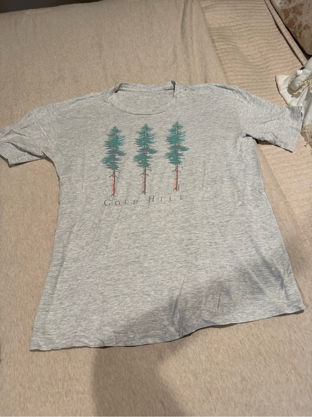 Kids' Heather Gray Graphic Tee with Tree Print